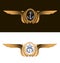 T-shirt Printing design, Fantasy Empire Naval Aviation badge.