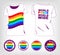 T-shirt with rainbow flag