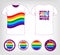 T-shirt with rainbow flag