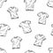 T-shirt Seamless Pattern vector polo Doodle wallpaper background isolated white