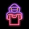 T-Shirt Shoplifter Concept neon glow icon illustration