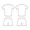 T-shirt and shorts Template for design. Sample for sports clothi