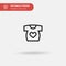 T Shirt Simple vector icon. Illustration symbol design template for web mobile UI element. Perfect color modern pictogram on