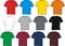 T-shirt template blank colorful