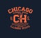 T-shirt typography print Chicago urban American theme