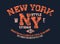 T-shirt typography print New York urban theme serigraphy stencil cool design classic vintage template