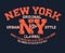 T-shirt typography print New York urban theme serigraphy stencil cool design classic vintage template