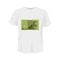 T-shirt white color mockup isolated from background with camping card colored