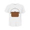 T-shirt white color mockup isolated from background with crock colored