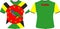 T Shirts Design with Dominica Flag Vectors