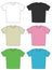 T-shirts in different colors