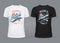 T-shirts with surfer board and palms of Miami