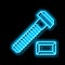 t-slot bolt neon glow icon illustration