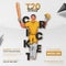 T20 World Cricket Font With Faceless Batsman Player In Winning Pose And 3D Triangle Elements In Gray