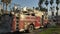 T59 Firetruck parked between palm trees in San Clemente California Orange county 13th January 2020