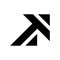 AT, TA initials geometric letter company logo