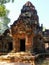 Ta Som, a picturesque Khmer temple built of laterite in the Middle Ages, Asian ancient architecture