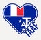 TAAF heart flag badge.