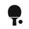 Tabble tennis racket black simple icon