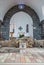 Tabgha, Galilee, Israel January 27, 2020: Interior Church of the Primacy of Peter, Tabgha, Sea of Galilee