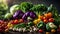 A table adorned with diverse vegetables