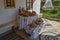 Table with bread baking