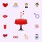 Table, candle, two, reserved, valentine s day icon. Love icons universal set for web and mobile
