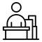 Table care icon outline vector. Patient care