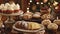 A table covered in an abundance of various desserts and muffins, creating a tempting display for indulgence