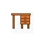 Table with drawers filled outline icon