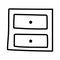 Table drawers furniture decoration icon thick line