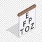 Table for eye tests isometric icon