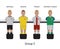 Table football game. foosball soccer player set. Germany, Ukraine, Poland, Northern Ireland