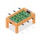 Table Football Game Isometric View. Vector