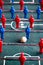 Table football game sport competition two competitors players on field