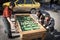 Table football near the main crossing between rebel and govenment areas, Aleppo.