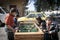 Table football near the main crossing between rebel and govenment areas, Aleppo.