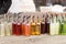 Table of Gourmet Soda Pop in Variety of Flavors