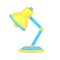 Table lamp 3d icon. Adjustable equipment on blue leg