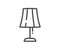 Table lamp line icon. Bedside light sign. Vector