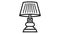 Table lamps, bedside and desktop electric light. Vector icon