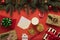 On the table is a letter with wishes for Christmas, as well as treats for Santa Claus