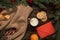 On the table is a letter with wishes for Christmas, as well as treats for Santa Claus