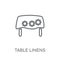 Table Linens linear icon. Modern outline Table Linens logo conce