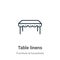 Table linens outline vector icon. Thin line black table linens icon, flat vector simple element illustration from editable