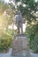 Table Mountain and  A controversial statue of Cecil Rhodes stands in the Â´s Peak from CompanyÂ´s Garden