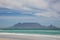 Table Mountain taken from Blouberg Beach on cloudy day