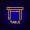 Table Neon Label