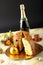 Table with panettone and christmas decorations