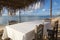 The table is set for a perfect beach day at the Barra Grande beach, Marau Peninsula, Camam Bay, Bahia State, Brazil,. South Americ